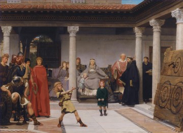 Sir Lawrence Alma Tadema Painting - The Education of the Children of Clovis Romantic Sir Lawrence Alma Tadema